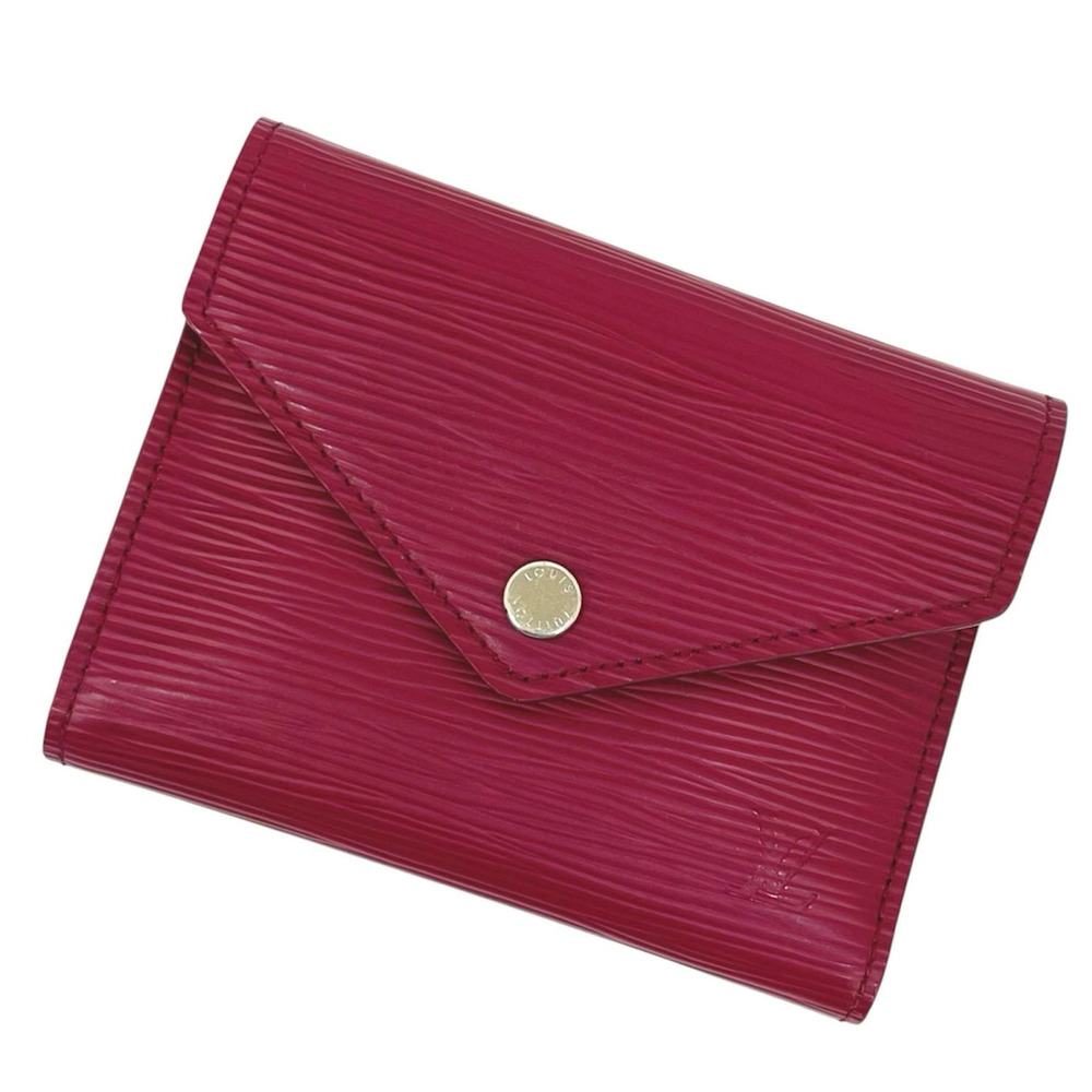 LOUIS VUITTON Portefeuille PF Victorine Epi Compact Wallet Tri fold Pink